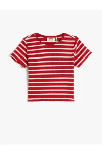 Koton Crop T-Shirt Short Sleeve Crew Neck Slim Fit Ribbed #5915091