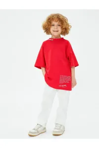 Koton T-Shirt - Red - Oversize