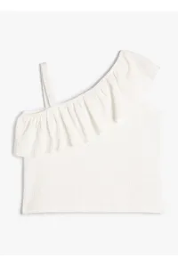 Koton Plain White Girls' T-Shirt 3SKG10140AK #7665080
