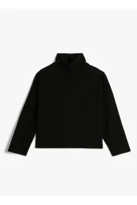 Koton Rolák Standard obyčajný čierny sveter dámsky 4WAK30019EK #7823627