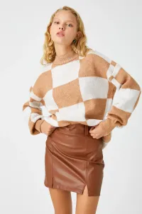 Koton Dámsky béžový vzorovaný sveter