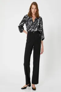 Koton Floral Shirt Long Sleeve Buttoned Classic Cuff Collar