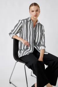 Koton Women's Black Striped Shirt #744382