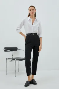 Koton Classic Fabric Trousers High Waist Belted