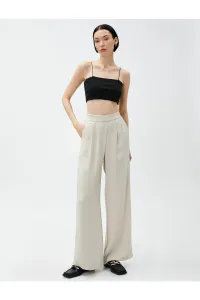 Koton Wide Leg Trousers with Elastic Waist