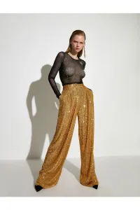 Koton Sequined Palazzo Pants with Pocket