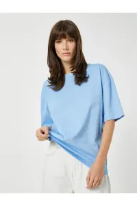 Koton Oversized Cotton T-Shirt with Short Sleeves Basic #6940510