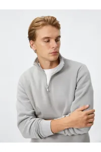 Koton Half-Zip Sweatshirt Standing Neck Long Sleeve