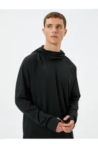 Koton Hoodie Sports Sweatshirt Standing Collar Long Sleeve