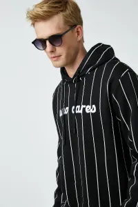 Koton Men's Black Striped Sweatshirt