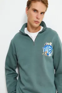 Koton Warner Bros Half Zipper Sweatshirt Licensed Printed Raised #8768989