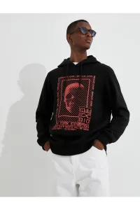 Koton Skull Printed Hooded Sweatshirt