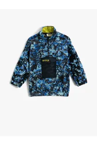 Koton Fleece Sweatshirt Stand-Up Collar with Zipper