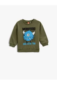 Koton Monster Print Sweatshirt Long Sleeve Crew Neck #4967193