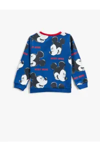 Koton Mickey Mouse Printed Sweatshirt Licensed Kangaroo Long Sleeve with Pocket