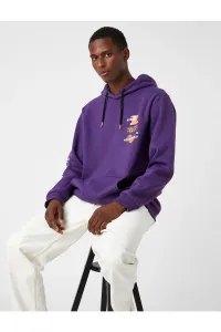Koton Printed Hooded Sweatshirt Raising