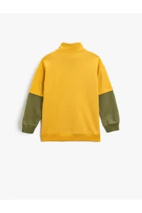 Koton Half-Zip Sweatshirt Kangaroo with Pocket Color Contrast #5266546