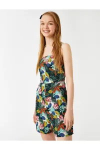 Koton Floral Printed Strappy Jumpsuit