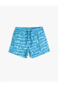 Koton Swimsuit - Blue - With Slogan #5294043