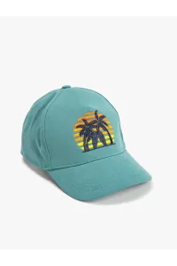 Koton Cap Hat Palm Tree Embroidered Adjustable Back Cotton