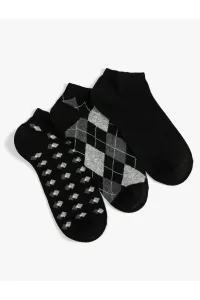 Koton Set of 3 Booties and Socks with Geometric Pattern