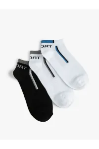 Koton 3-Piece Booties Sports Socks Set Motto Multi Color