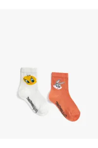 Koton 2 Pack Bugs Bunny And Tweety Printed Socks Licensed