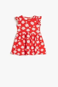 Koton Baby Girl Round Neck Sleeveless Ruffle Detailed Floral Dress 3smg80031ak