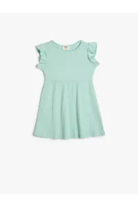 Koton Dress Mini Length Basic Sleeveless Round Neck With Ruffle Ribbed Cotton #9138188