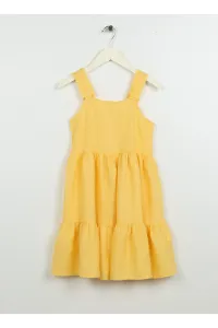 Koton Plain Yellow Girls' Long Dress 3skg80075aw #6653280