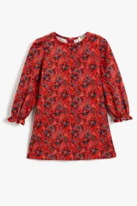 Koton Girl's Red Patterned Dress #5260373