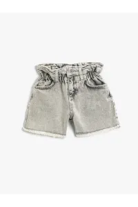 Koton Basic Cotton Denim Shorts with Elastic Waist