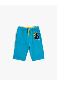 Koton Boys Blue Waistband Shorts Printed Cotton #5304469