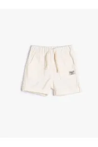 Koton Cotton Shorts Tie Waist Pocket Fold Cuff