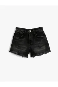 Koton Destroyed Denim Shorts Cotton #5306806