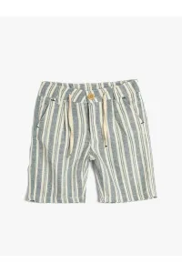 Koton Linen Shorts Chino Tie Waist Pocket
