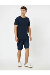 Koton Men's Navy Striped Shorts & Bermuda #838423