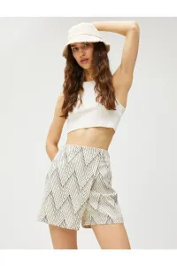 Koton Mini Shorts Skirt With Cover, Cotton Patterned