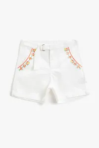 Koton Girl's Ecru Pocket Detailed Shorts Cotton #6006475