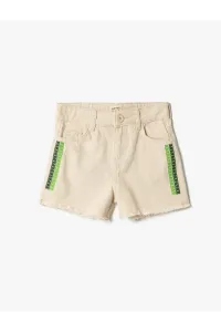 Koton Cotton Gabardine Shorts Embroidery Detailed #6171511