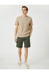 Koton Basic Bermuda Cotton Shorts with Pockets and Buttons