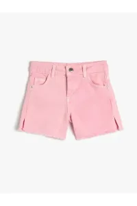 Koton 3skg40067ad Girl's Denim & Canvas Shorts Pink