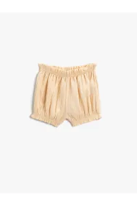 Koton Shirred Shorts. Elastic Waist And Legs Cotton