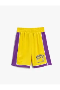 Koton Basketball Shorts Elastic Waist Printed