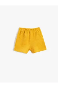 Koton Basic Textured Shorts, Pockets, Elastic Waist