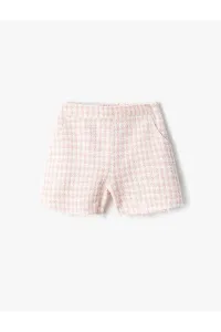 Koton Tweed Shorts with Pockets and Buttoned Cotton