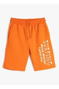 Koton Elastic Waist Normal Orange Boy Shorts 3skb40036tk