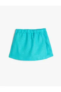 Koton Linen Shorts Skirt Elasticated Wrapover Waist