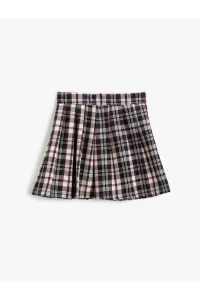 Koton Mini Plaid College Skirt Pleated