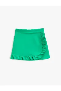 Koton Mini Skirt Frilled Double Breasted Zipper Closure